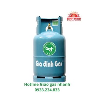 Bình gas Gia Đình 12kg màu xanh Petrolimex – GAS BÌNH MINH