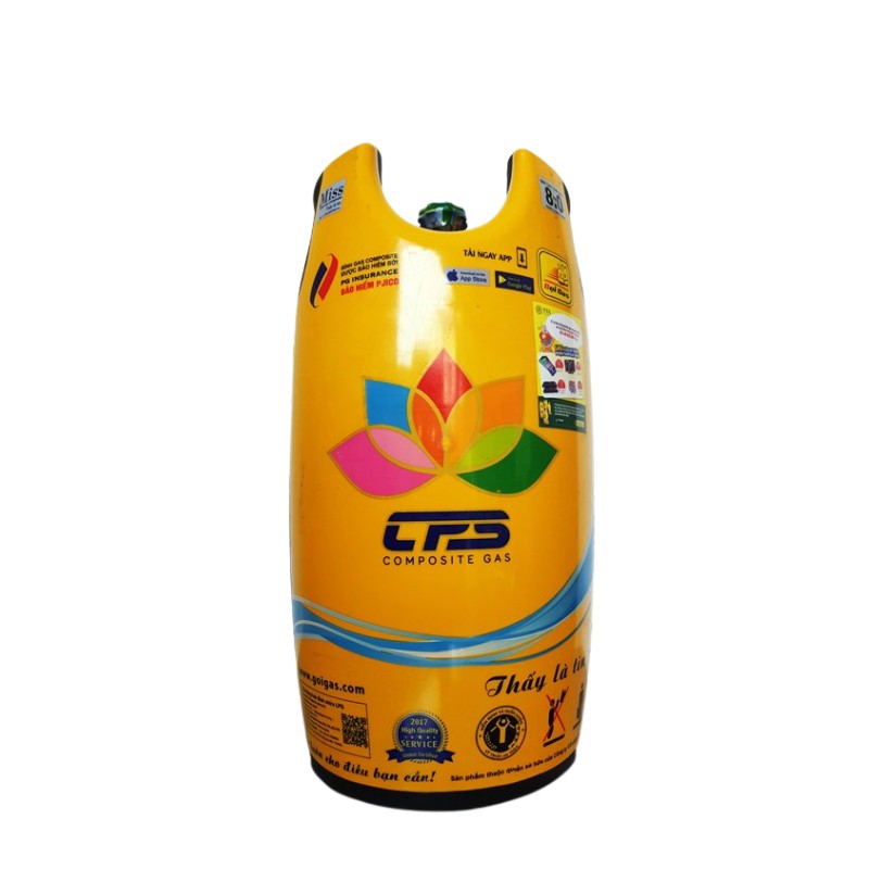 Bình gas COMPOSITE Miss 12kg màu vàng